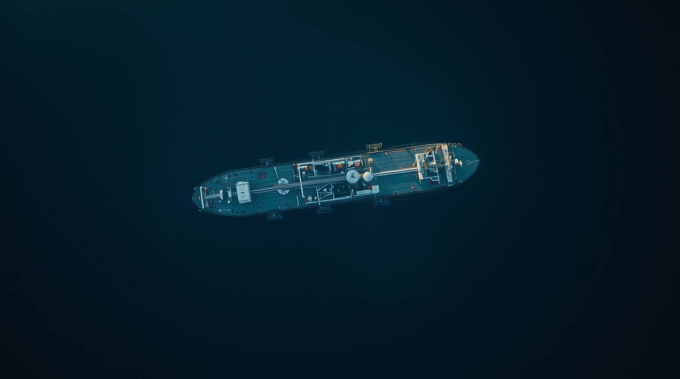 Tanker from above